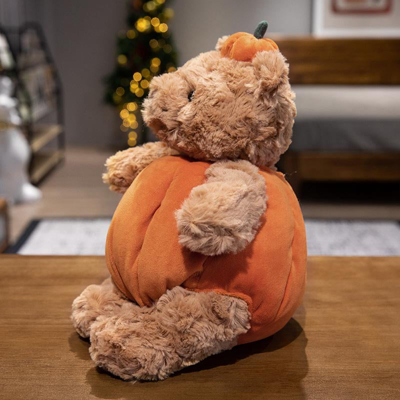 30Cm Cute Creative Bear Pumpkin Wearing Suit Can Take off Stuffed Lovely Bear Halloween Celebration Birthday Holiday Gift