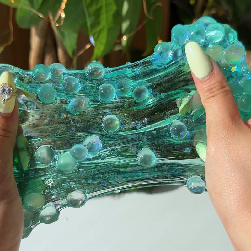 Elixir Bubbles - OG Slimes 7 Oz Clear X Bubble Bead Slime