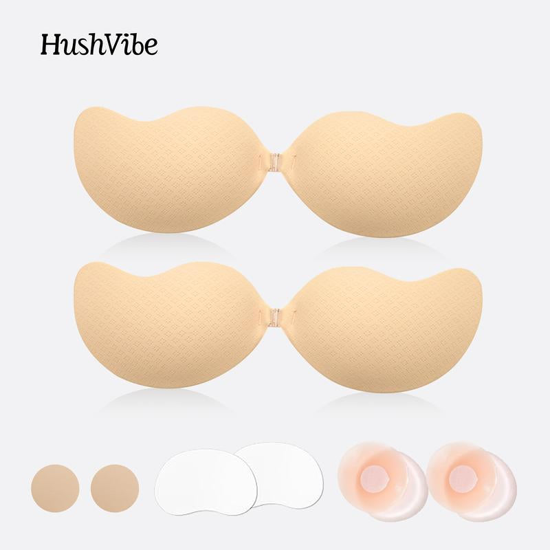 Hushvibe Invisible Push-Up Sticky Bra Seamless Fit, Adhesive V- Bra Fabric, Comfortable Women'S Underwear, Dresses, Bridal Bra, Strapless Bras, Women'S Bras.