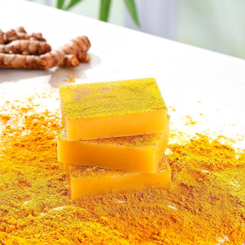 AGICEA Turmeric & Kojic Acid Brightening Soap 300G - All Natural Organic Lemon Scented Bar for Face & Body Care Reduces Acne Fades Scars Cleanses Skin Gentle Radiant Cleansing Aroma - Cleanser