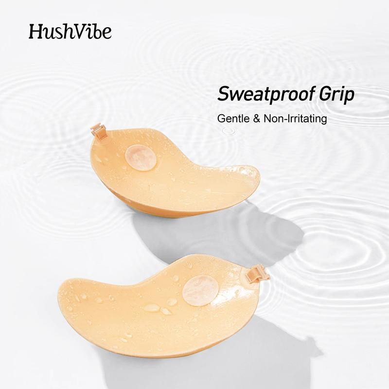 Hushvibe Invisible Push-Up Sticky Bra Seamless Fit, Adhesive V- Bra Fabric, Comfortable Women'S Underwear, Dresses, Bridal Bra, Strapless Bras, Women'S Bras.