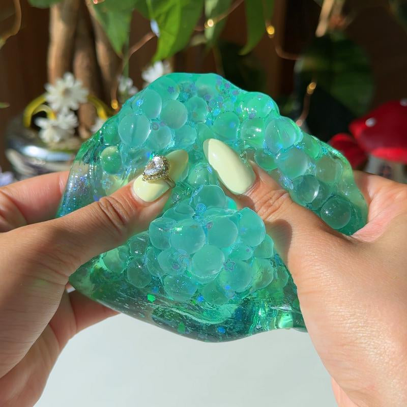 Elixir Bubbles - OG Slimes 7 Oz Clear X Bubble Bead Slime