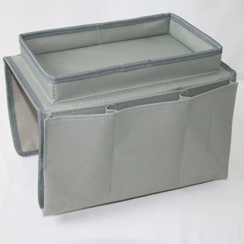 Sofa Storage Bag Living Room Sofa Armrest Organizer for TV Remote Control Cellphone Hanging Coffee Cup Tissue Storage Tray