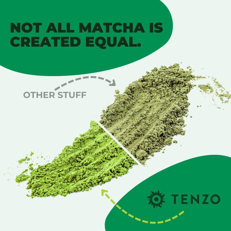 Tenzo Organic Matcha - 60 Servings Ceremonial Organic Matcha Powder with Smooth, Vibrant, Savory Flavor, Stone Grind, Traditional Green Tea, Reusable Tin, Scooper