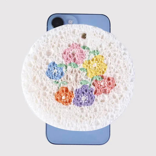 3/6/10Piece round Compressed Wood Pulp Dishwashing Sponge, Kitchen Cleaning Dish Brush, Dishcloth, Double-Sided Oil-Proof Decontamination Cleaning Sponge, Soft and Stubborn Stain Removal,Kitchen Cleaning Supplies,Perfect Design Pattern Dishwashing Sponge