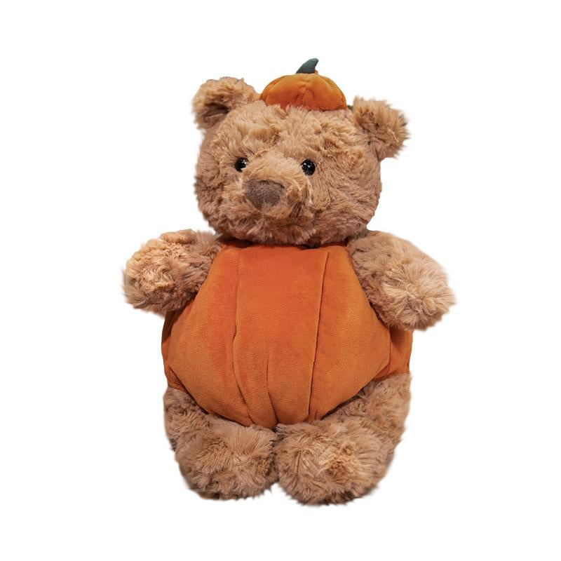 30Cm Cute Creative Bear Pumpkin Wearing Suit Can Take off Stuffed Lovely Bear Halloween Celebration Birthday Holiday Gift