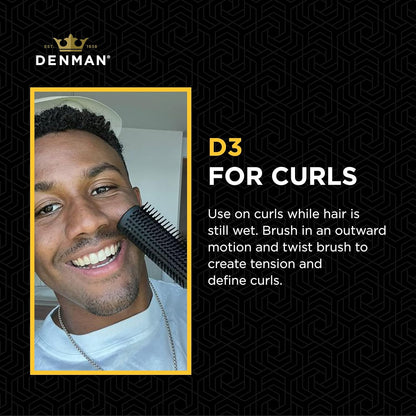 D3 7 Rows Curly Hair Brush Detangling Detangling Detangling Shaping Curls Defining Hair Brush for Men and Women