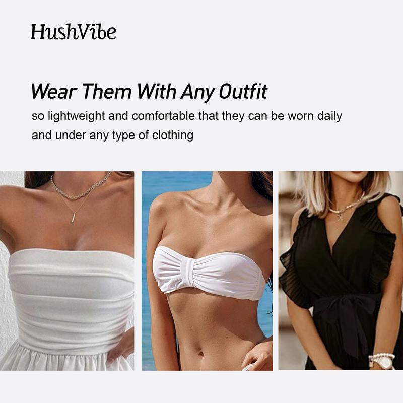 Hushvibe Invisible Push-Up Sticky Bra Seamless Fit, Adhesive V- Bra Fabric, Comfortable Women'S Underwear, Dresses, Bridal Bra, Strapless Bras, Women'S Bras.