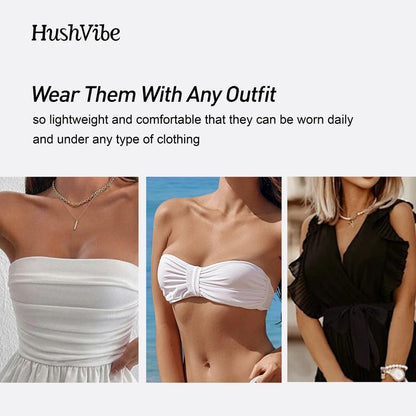 Hushvibe Invisible Push-Up Sticky Bra Seamless Fit, Adhesive V- Bra Fabric, Comfortable Women'S Underwear, Dresses, Bridal Bra, Strapless Bras, Women'S Bras.