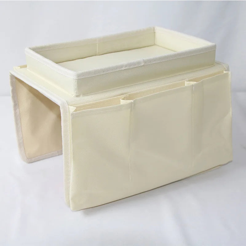 Sofa Storage Bag Living Room Sofa Armrest Organizer for TV Remote Control Cellphone Hanging Coffee Cup Tissue Storage Tray
