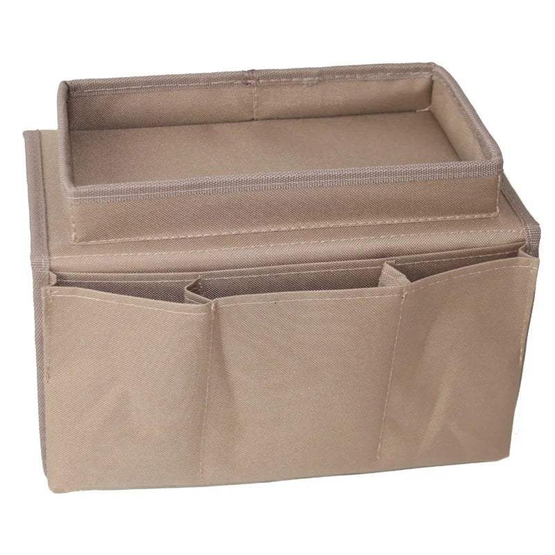 Sofa Storage Bag Living Room Sofa Armrest Organizer for TV Remote Control Cellphone Hanging Coffee Cup Tissue Storage Tray