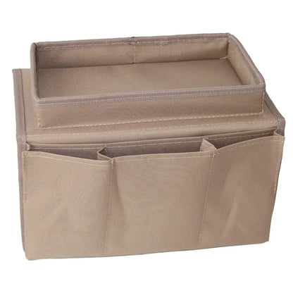 Sofa Storage Bag Living Room Sofa Armrest Organizer for TV Remote Control Cellphone Hanging Coffee Cup Tissue Storage Tray