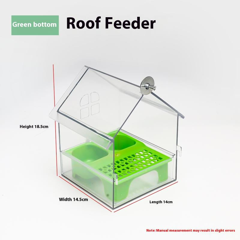 Spill Proof&Non Spur External Shower Box - Suitable for Cockatiels, Peony, Xuan Feng, Little Sun Birds - Parrot Bathtub Feeder