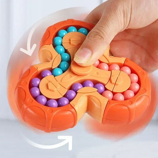 Montessori Rotating Magical Bean Cube Fingertip Toy Children Mind Brain Teaser Game Educational Spinners Stress Relief Toys