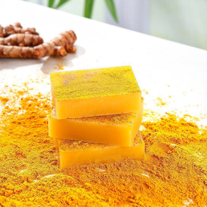 AGICEA Turmeric & Kojic Acid Brightening Soap 300G - All Natural Organic Lemon Scented Bar for Face & Body Care Reduces Acne Fades Scars Cleanses Skin Gentle Radiant Cleansing Aroma - Cleanser