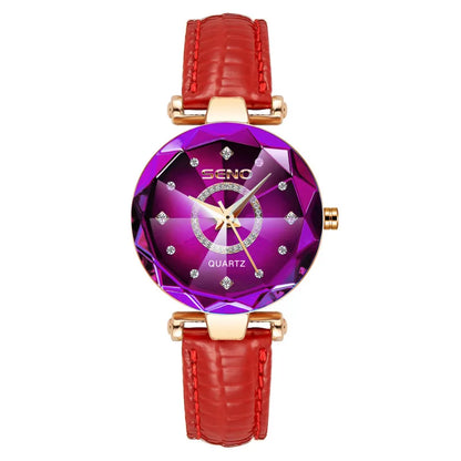 Quartz Watches for Women'S 2023 Luxury Fashion Popular Ocean Heart Star Sky Diamond Face Steel Band Waterproof Wristwatch