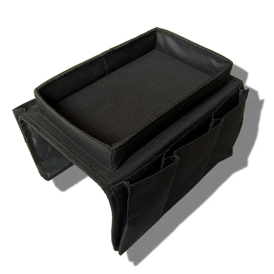 Sofa Storage Bag Living Room Sofa Armrest Organizer for TV Remote Control Cellphone Hanging Coffee Cup Tissue Storage Tray