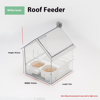 Spill Proof&Non Spur External Shower Box - Suitable for Cockatiels, Peony, Xuan Feng, Little Sun Birds - Parrot Bathtub Feeder
