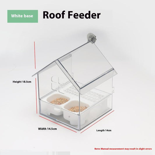 Spill Proof&Non Spur External Shower Box - Suitable for Cockatiels, Peony, Xuan Feng, Little Sun Birds - Parrot Bathtub Feeder
