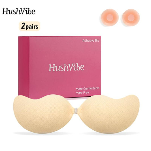 Hushvibe Invisible Push-Up Sticky Bra Seamless Fit, Adhesive V- Bra Fabric, Comfortable Women'S Underwear, Dresses, Bridal Bra, Strapless Bras, Women'S Bras.