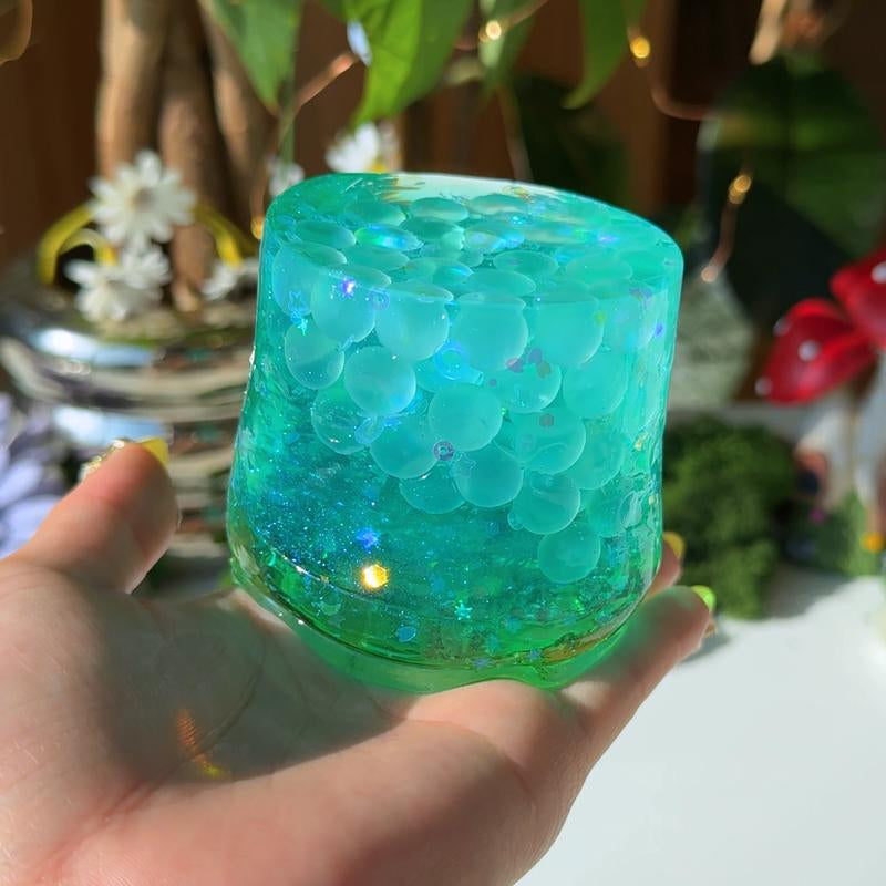 Elixir Bubbles - OG Slimes 7 Oz Clear X Bubble Bead Slime