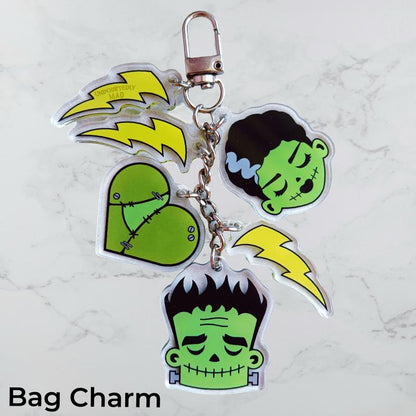 Halloween Bag Charm Featuring Frankie and the Bride