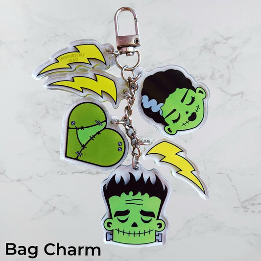 Halloween Bag Charm Featuring Frankie and the Bride